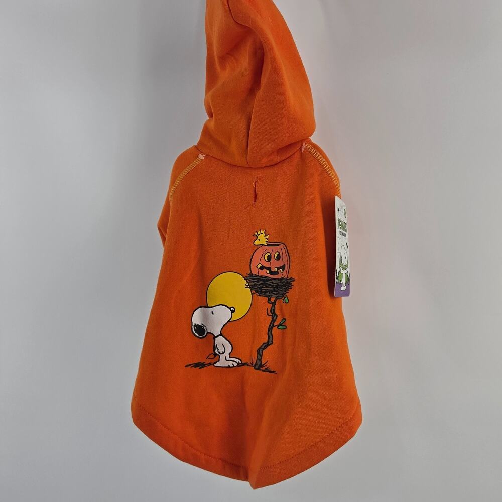 PEANUTS SNOOPY PUMPKIN HALLOWEEN PET DOG HOODIE SWEATSHIRT SIZE SMALL NEW